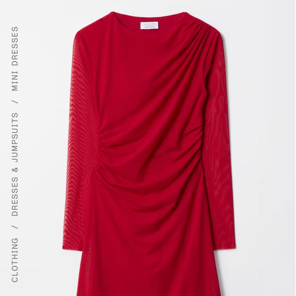 & Other Stories Red Mini Dress